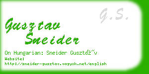 gusztav sneider business card